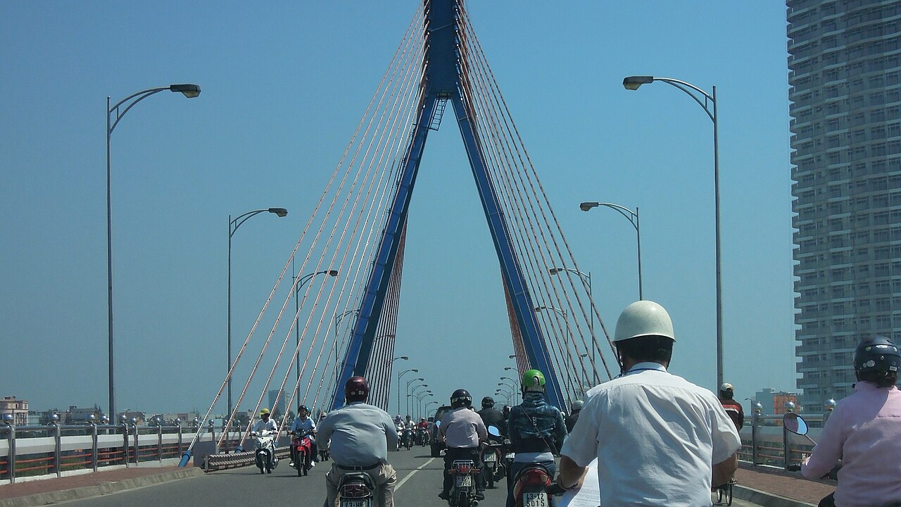 Han River bridge in Da Nang, Vietnam